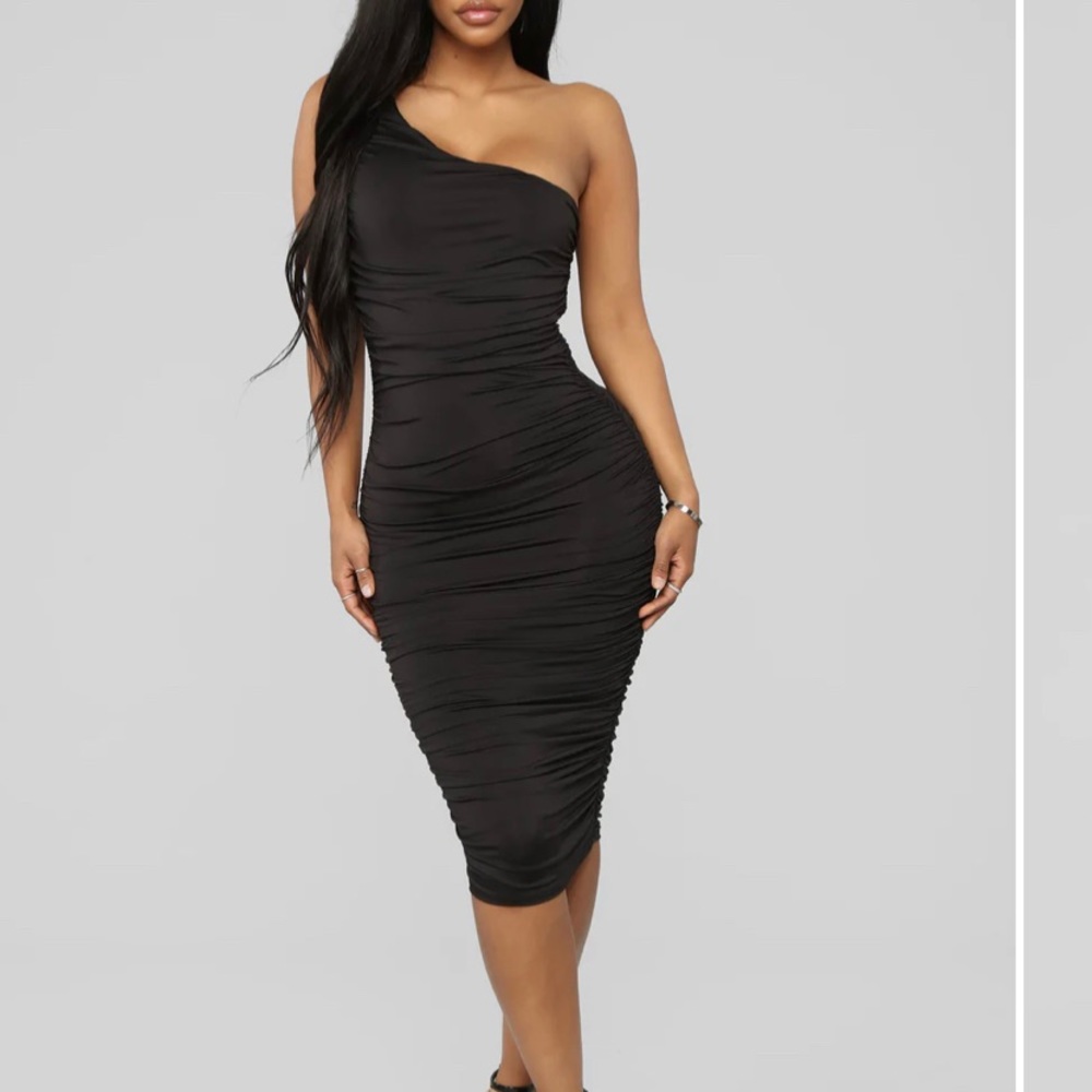 One Should Black Midi Dress